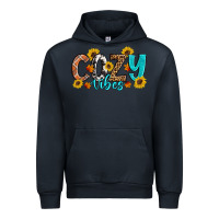 Navy Cozy Vibes Fall Sunflowers Urban Hoodie - Artiststas