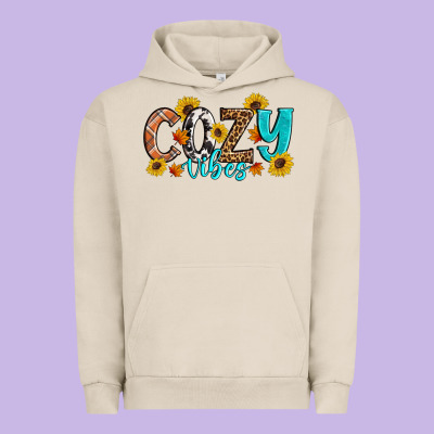 Cozy Vibes Fall Sunflowers Urban Hoodie Designed By Artiststas