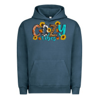 Pigment Midnight Navy Cozy Vibes Fall Sunflowers Urban Hoodie - Artiststas