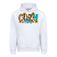 White Cozy Vibes Fall Sunflowers Urban Hoodie - Artiststas