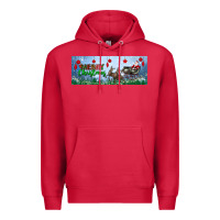 Cardinal merry christmas with santa sleigh Premium Hoodie - BundleAndBundleShop
