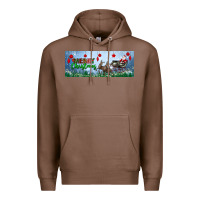 Chestnut merry christmas with santa sleigh Premium Hoodie - BundleAndBundleShop