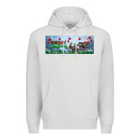 Dove Grey merry christmas with santa sleigh Premium Hoodie - BundleAndBundleShop