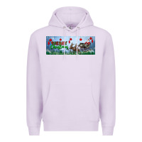 Lilac merry christmas with santa sleigh Premium Hoodie - BundleAndBundleShop
