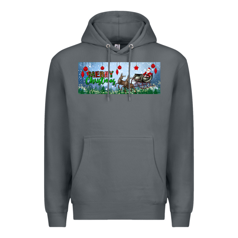 Merry Christmas With Santa Sleigh Premium Hoodie by BundleAndBundleShop | Teevron