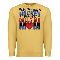 Antique Gold my favorite hockey player calls me mom Premium Sweatshirt - Zillion Design Studio