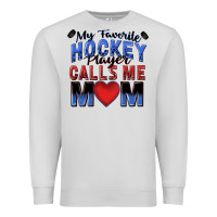 Dove Grey my favorite hockey player calls me mom Premium Sweatshirt - Zillion Design Studio