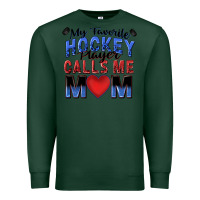Sports Green my favorite hockey player calls me mom Premium Sweatshirt - Zillion Design Studio