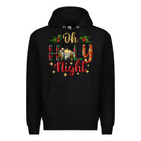 Black oh holy night Premium Hoodie - BundleAndBundleShop