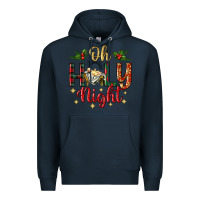 Navy oh holy night Premium Hoodie - BundleAndBundleShop
