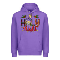 Purple oh holy night Premium Hoodie - BundleAndBundleShop