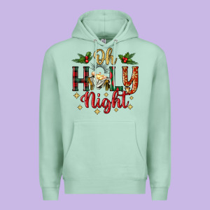 Oh Holy Night Premium Hoodie Designed By Bundleandbundleshop