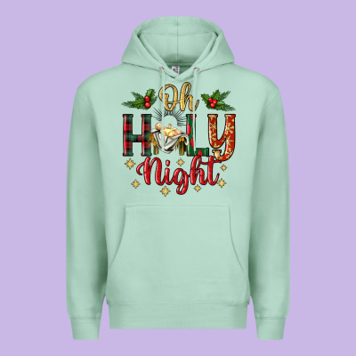 Oh Holy Night Premium Hoodie Designed By Bundleandbundleshop