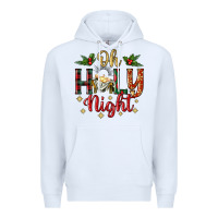White oh holy night Premium Hoodie - BundleAndBundleShop