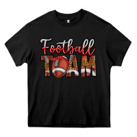Black football team Heavy Core Tee - CowhideDigitalArt