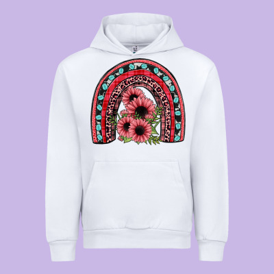 Valentines Sunflower Rainbow Urban Hoodie Designed By Jahusdesignshop