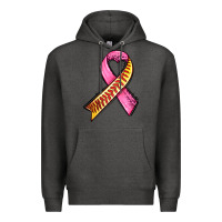 Charcoal Heather breast cancer sport ribbons Premium Hoodie - AdoDesignShop