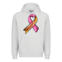 Dove Grey breast cancer sport ribbons Premium Hoodie - AdoDesignShop