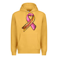 Mustard breast cancer sport ribbons Premium Hoodie - AdoDesignShop