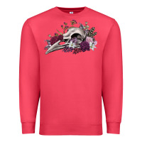 Cardinal Boho floral raven skull Premium Sweatshirt - RanaPortraitStore