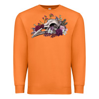 Carrot Boho floral raven skull Premium Sweatshirt - RanaPortraitStore