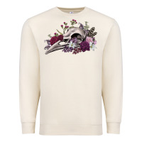 Sandshell Boho floral raven skull Premium Sweatshirt - RanaPortraitStore