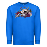 True Royal Boho floral raven skull Premium Sweatshirt - RanaPortraitStore