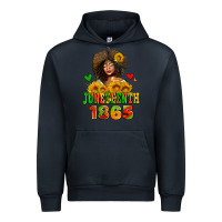 Navy afro woman juneteenth 1865 Urban Hoodie - AdoDesignShop