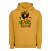 Pigment Peanut Butter afro woman juneteenth 1865 Urban Hoodie - AdoDesignShop