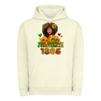 Pigment Pistachio afro woman juneteenth 1865 Urban Hoodie - AdoDesignShop