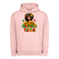Pigment Salmon afro woman juneteenth 1865 Urban Hoodie - AdoDesignShop