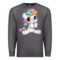 Charcoal Heather pride cute unicorn Premium Sweatshirt - texasbilliewilder