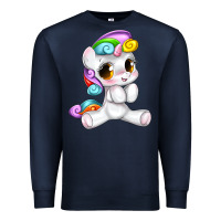 Navy pride cute unicorn Premium Sweatshirt - texasbilliewilder