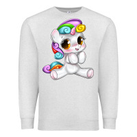 Oatmeal Heather pride cute unicorn Premium Sweatshirt - texasbilliewilder