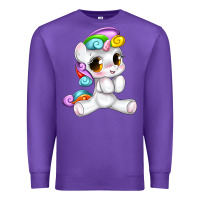 Purple pride cute unicorn Premium Sweatshirt - texasbilliewilder