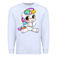 White pride cute unicorn Premium Sweatshirt - texasbilliewilder