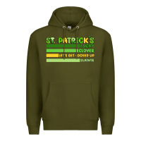 Army Green st. patricks lucky clover  artiststas Premium Hoodie - Artiststas