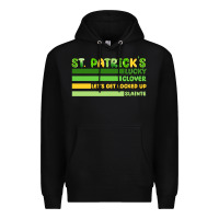 Black st. patricks lucky clover  artiststas Premium Hoodie - Artiststas