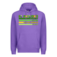Purple st. patricks lucky clover  artiststas Premium Hoodie - Artiststas