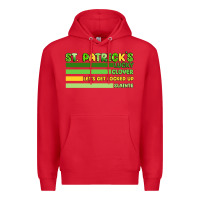 Red st. patricks lucky clover  artiststas Premium Hoodie - Artiststas