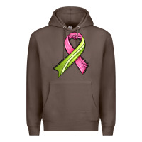 Coffee breast cancer sport ribbons Premium Hoodie - AdoDesignShop