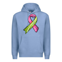 Colony Blue breast cancer sport ribbons Premium Hoodie - AdoDesignShop