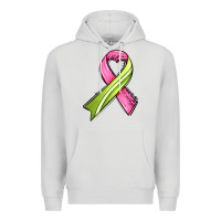 Dove Grey breast cancer sport ribbons Premium Hoodie - AdoDesignShop