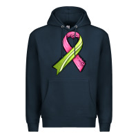 Navy breast cancer sport ribbons Premium Hoodie - AdoDesignShop