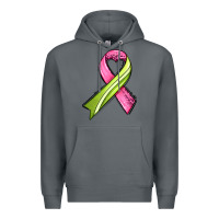 Rock breast cancer sport ribbons Premium Hoodie - AdoDesignShop