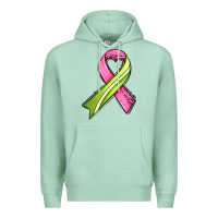 Seafoam breast cancer sport ribbons Premium Hoodie - AdoDesignShop