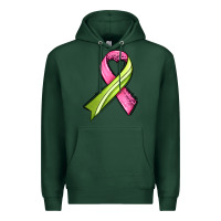 Sports Green breast cancer sport ribbons Premium Hoodie - AdoDesignShop