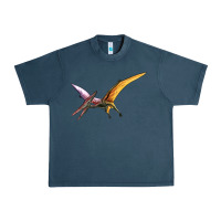 Midnight Navy dinosaur pterodactyl Urban Heavy Tee - Artiststas