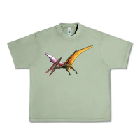 Oil Green dinosaur pterodactyl Urban Heavy Tee - Artiststas