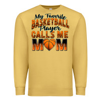 Antique Gold my favorite basketball player calls me mom Premium Sweatshirt - Zillion Design Studio